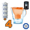 Caraffa filtrante Brita Marella Cool Arancio + 4 filtri