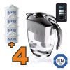 Caraffa filtrante Brita Elemaris XL Nera + 4 filtri