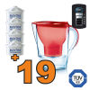 Caraffa filtrante Brita Marella Cool Rossa + 19 filtri
