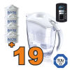 Caraffa filtrante Brita Elemaris XL Bianca + 19 filtri